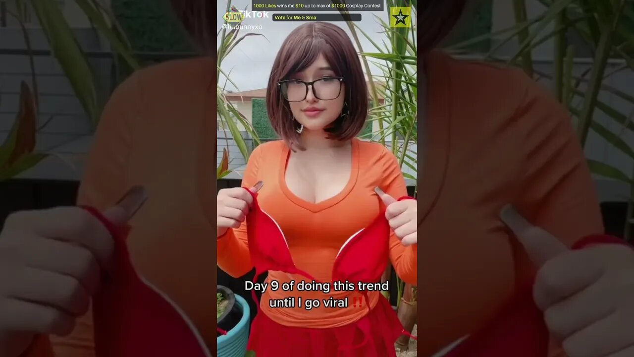 Best Velma Cosplay Costume - 1000 Likes Contest 👍🧡👻 #shorts