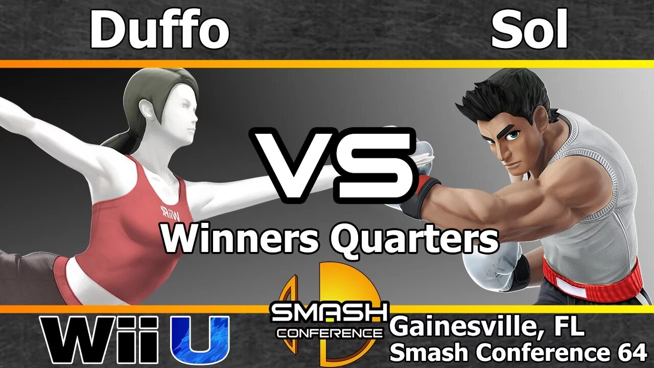Duffo (Wii Fit & Little Mac) vs. Noble|Sol (Little Mac) - Winners Quarters - SC64