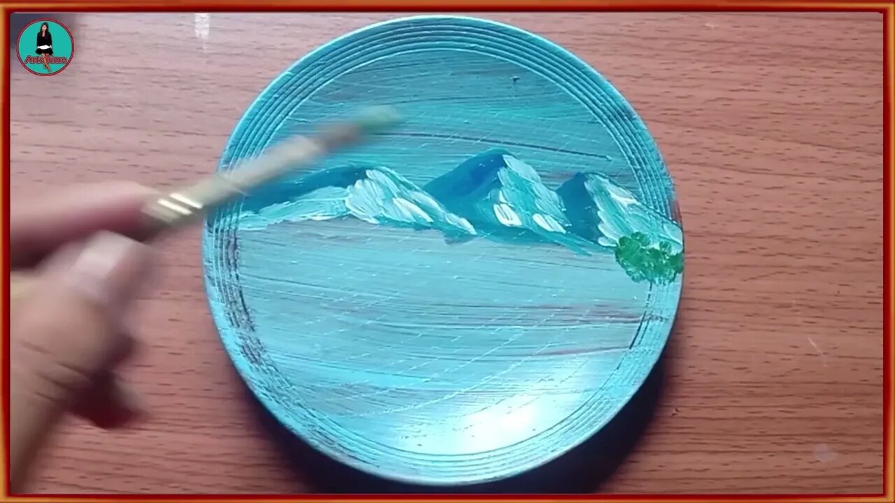 Beautiful Lake Scenery Painting Acrylic Paints Arts Time 2