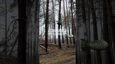 Unrecognizable AFU vehicle after hitting anti-tank mine