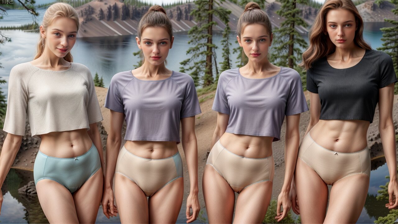 AI Lingerie Girls Lookbook_ Crater Lake