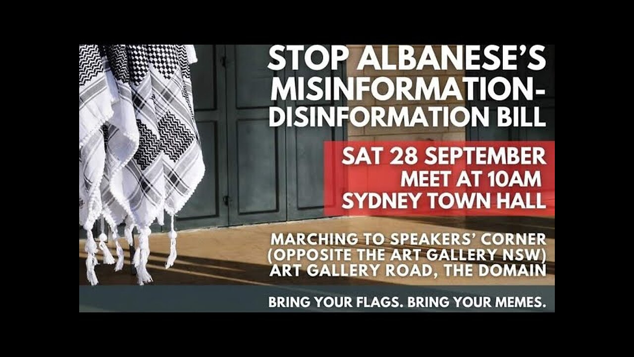 Live at the Misinformation and Disinformation bill Rally in Sydney.