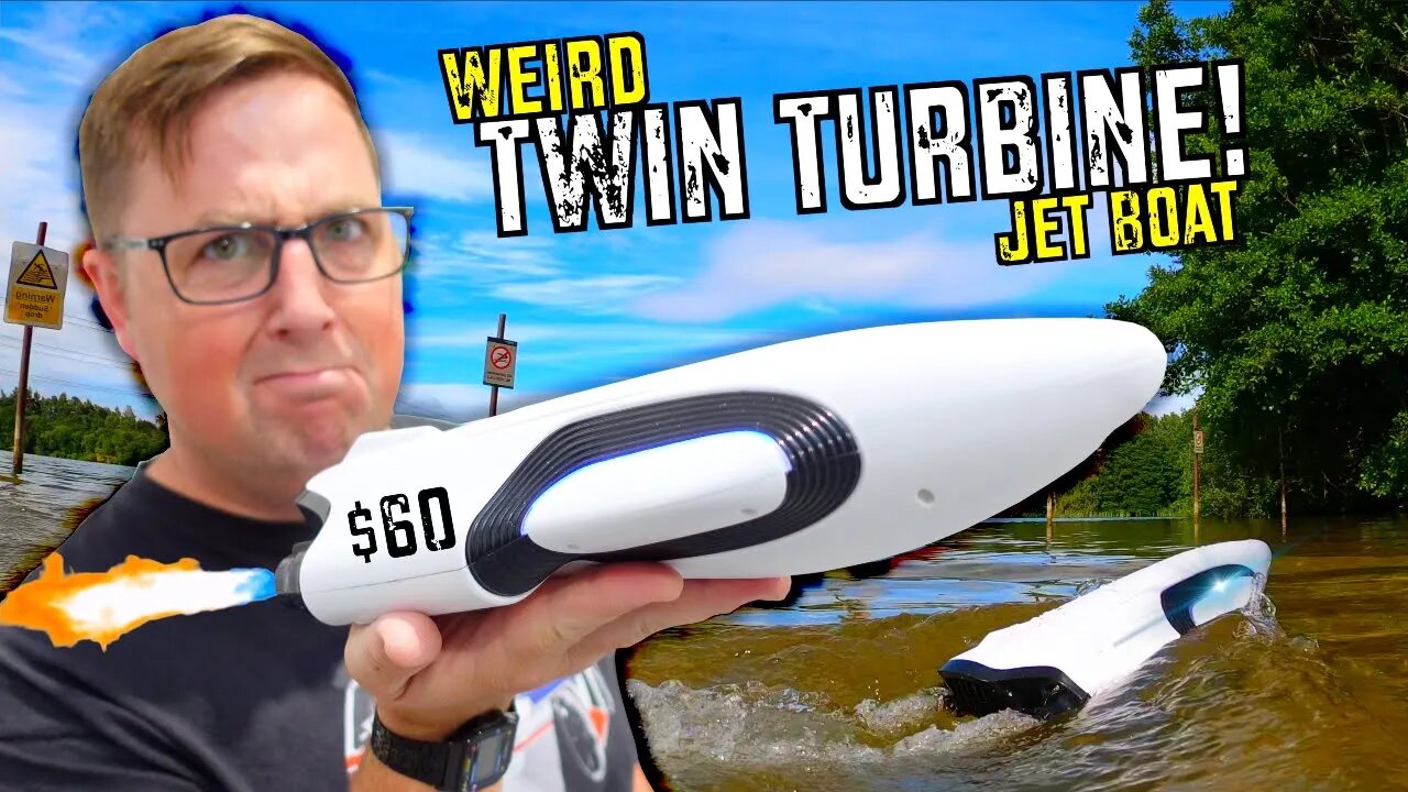 Not a UFO, a CHEAP 'Weird' Twin Turbine JET Boat!