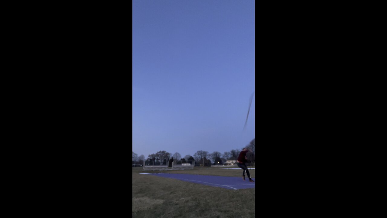 Mike Micozzi 187’4” javelin training throw 2/1/22