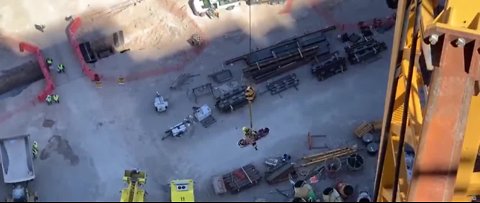 Injured worker rescued using crane at Resorts World site