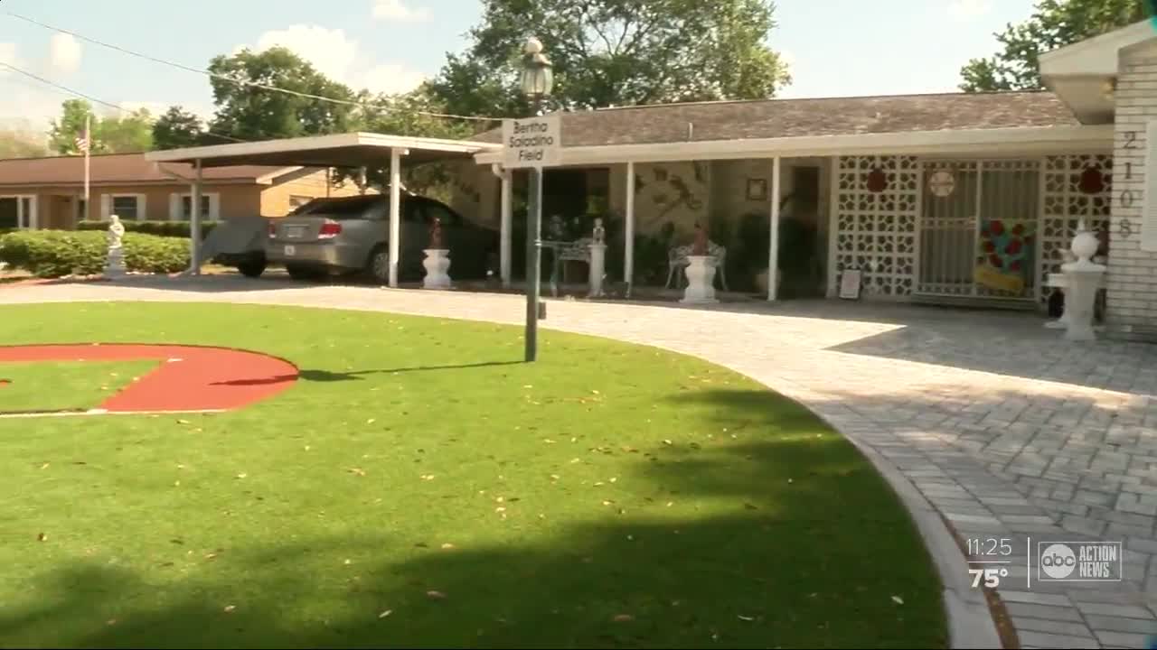 Local baseball legend builds his version of field of dreams outside front door