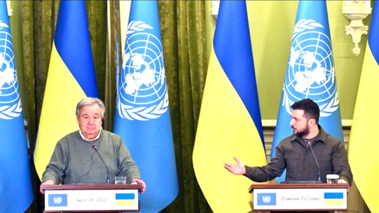 Live blasts heard in kyiv as un secreatary general visits ukraines capital