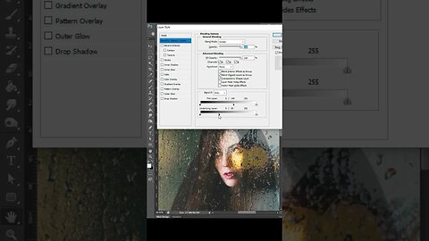 girl glass wet effect in Photoshop -short photoshop tutorial-easy for 2023 #shorts #photoshop