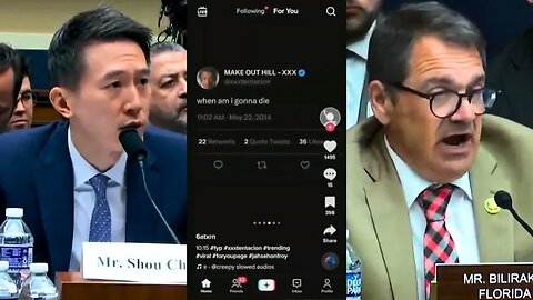 "You may find this content disturbing..." TikTok CEO forced by Congressman to watch TikTok content