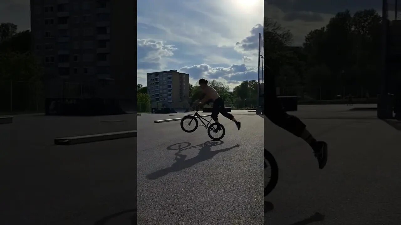 Trying a Bmx Flatland Combo #shorts #bmx #bmxflatland