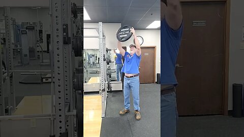 Delts with 45lbs plate, Crazy 🤪 old man