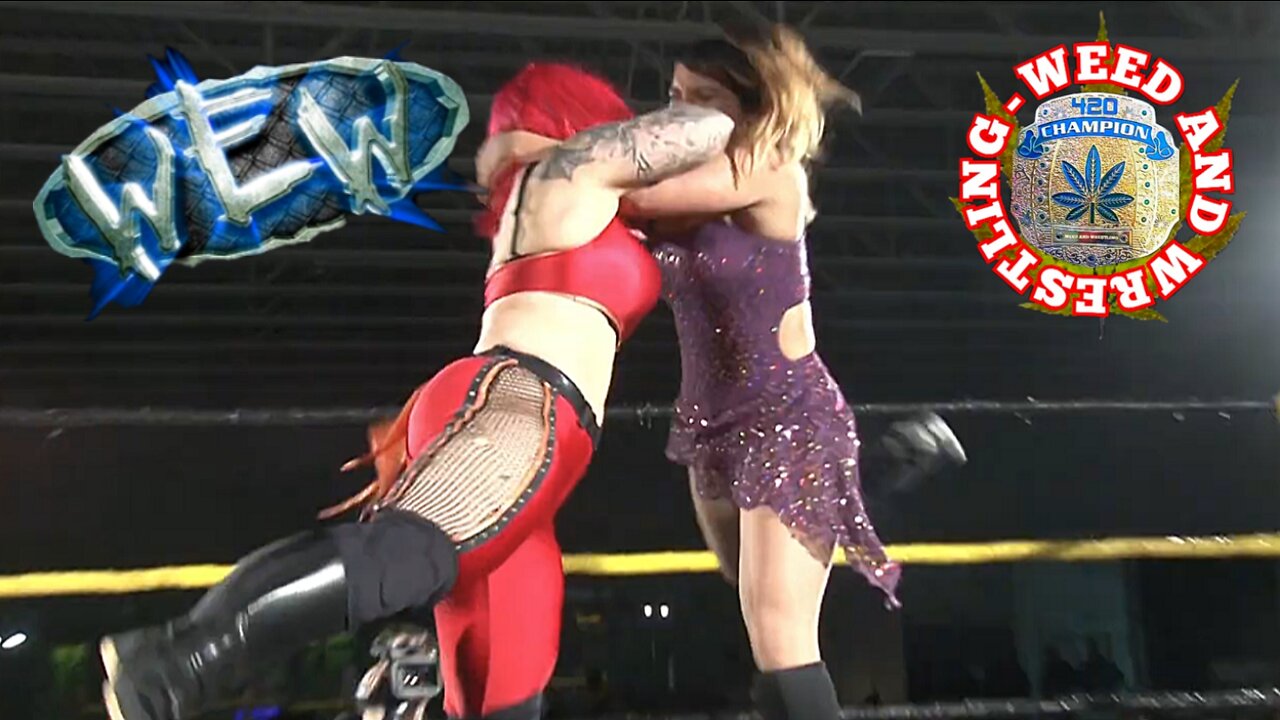 Women's Wrestling: 'Mephisto' vs. 'Jenny Rose'. 'WEW' Women's Extreme Wrestling. Weed And Wrestling