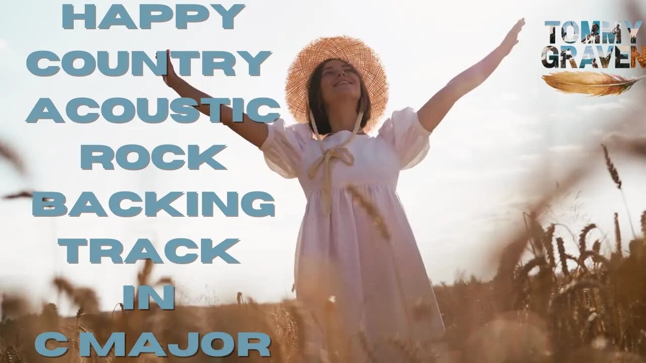 Happy Country Acoustic Rock Backing Track in C Major (licensing available)