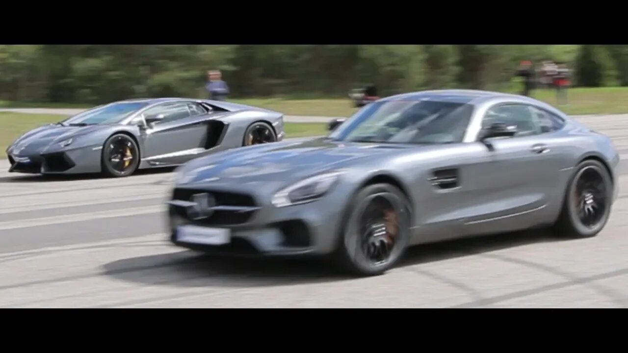 510 HP Mercedes AMG GTS vs 700 HP Lamborghini Aventador LP700-4 V12 vs V8 BiTurbo!