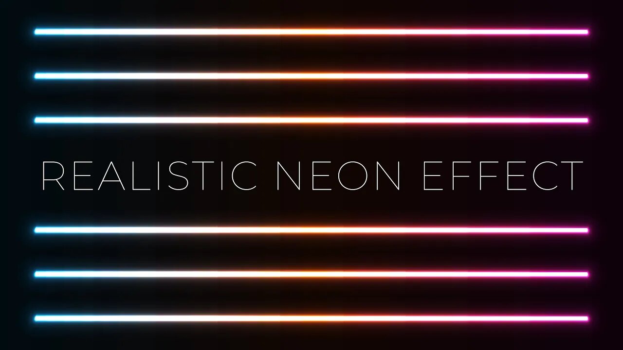 Realistic Neon Light Effect in Adobe Illustrator EPS. 1