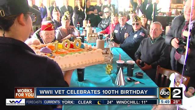 World War II veteran celebrates 100th birthday