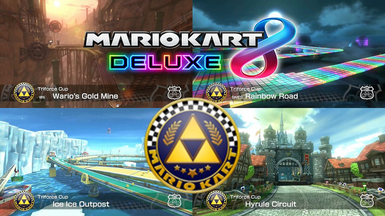 Mario Kart 8 Deluxe 150cc Triforce Cup 150cc Playthrough (Nintendo Switch)