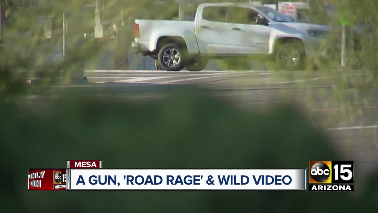 Witness video shows armed Mesa road rage suspect confront victim