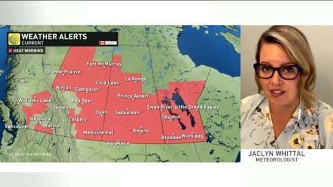 Smokey skies and severe weather continue to dominate in the prairies
