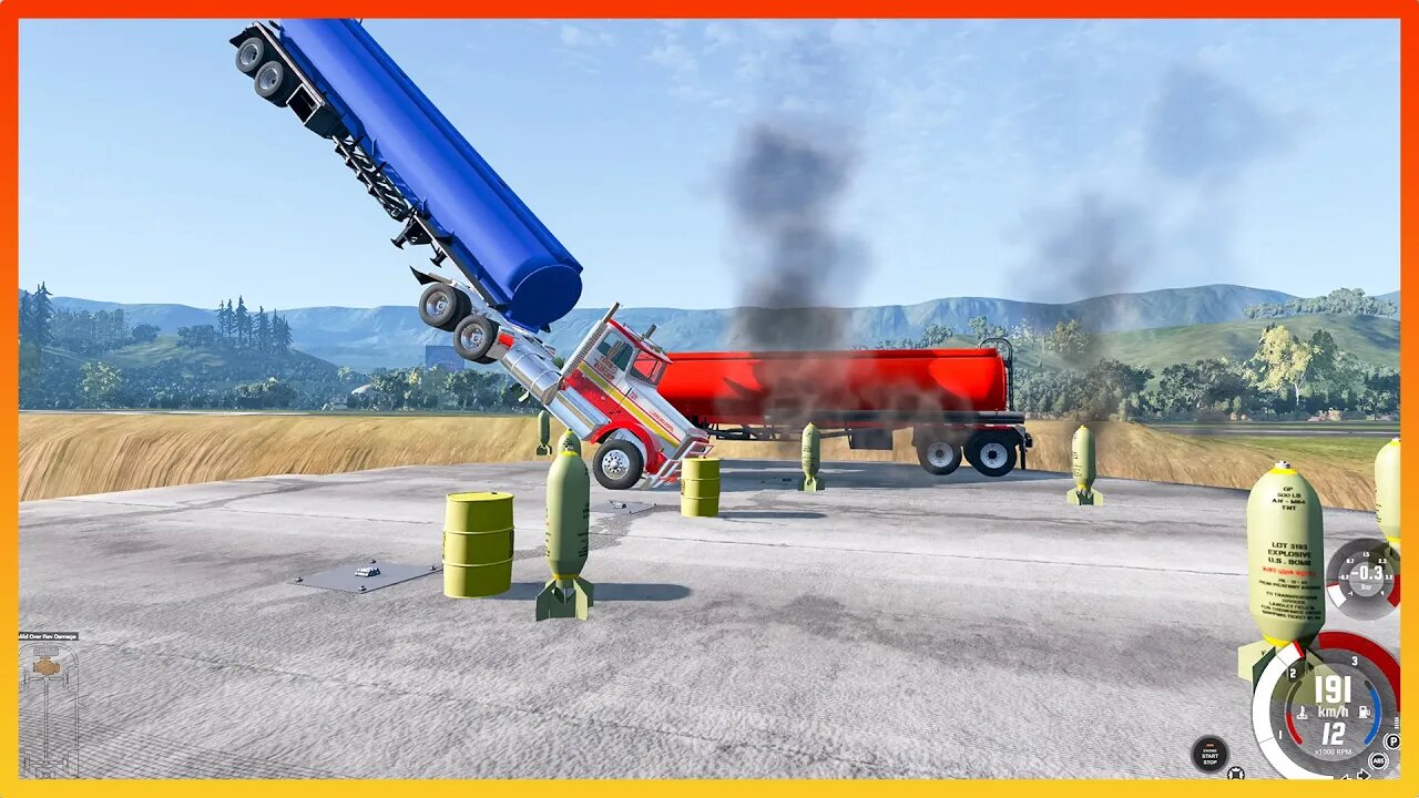 TruckFails | Cars vs Giant Bulge #05 | BeamNG.Drive |TrucksFails