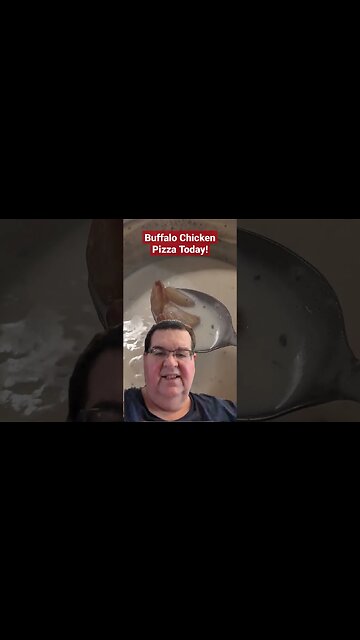 Buffalo Chicken Pizza Today with Roasted Garlic Ranch Sauce #Shorts