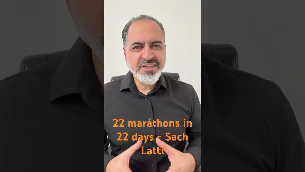 Sach Latti Running 22 marathons in 22days