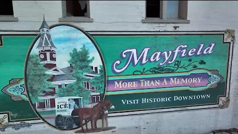 Drone footage of Mayfield Kentucky after the tornadoes of 12/10/21