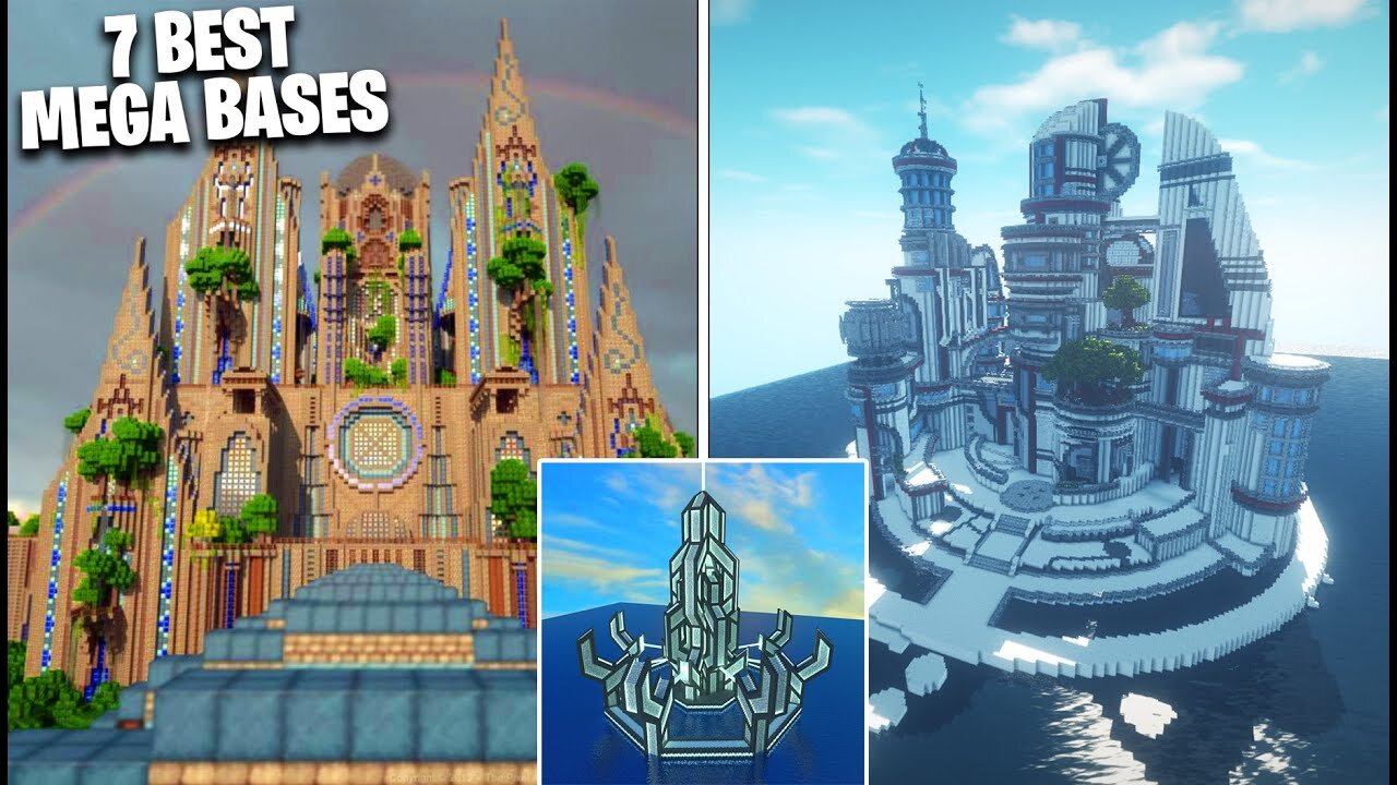 7 BEST Minecraft MEGA BASES EVER! (Best Minecraft Builds)