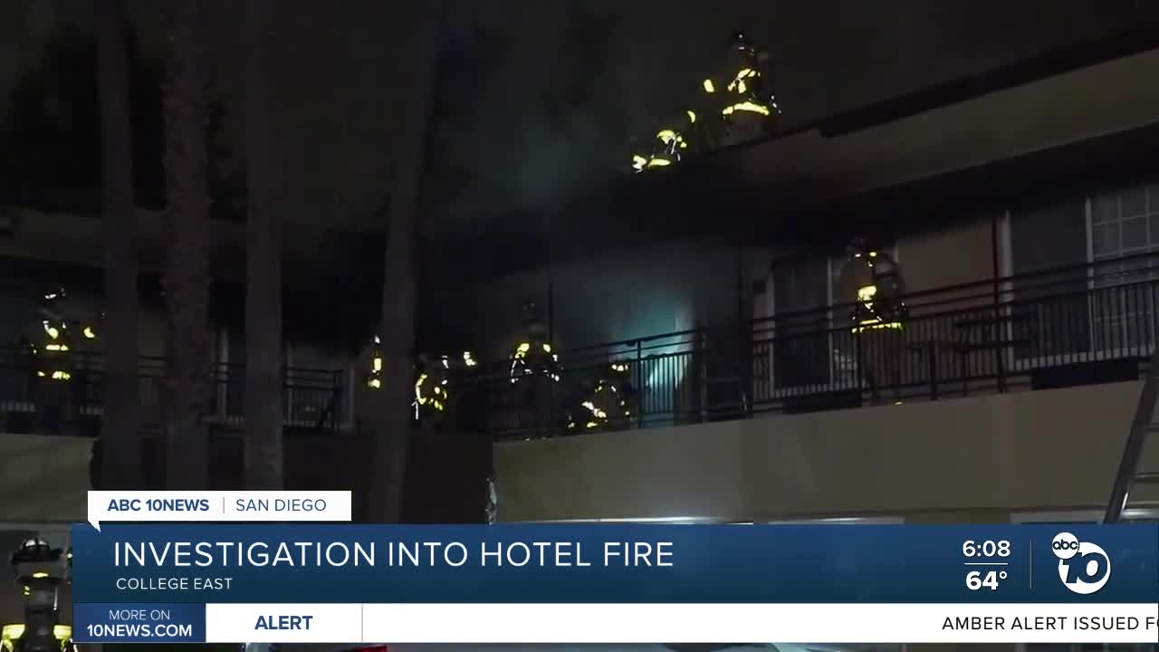 Hotel evacuated after catching on fire