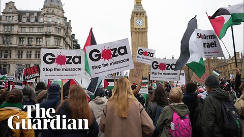 Pro-Israel and pro-Palestine protesters cross paths in London