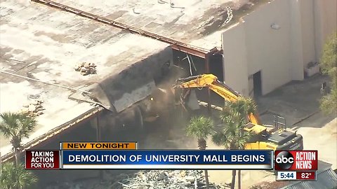 Demolition of University Mall begins Tuesday to prepare for redevelopment