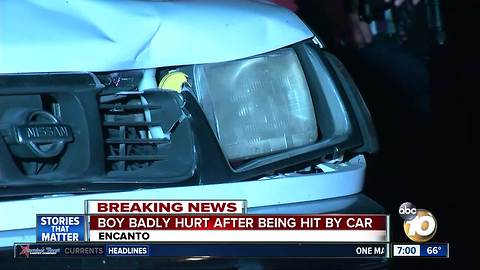 Child struck by vehicle in Encanto