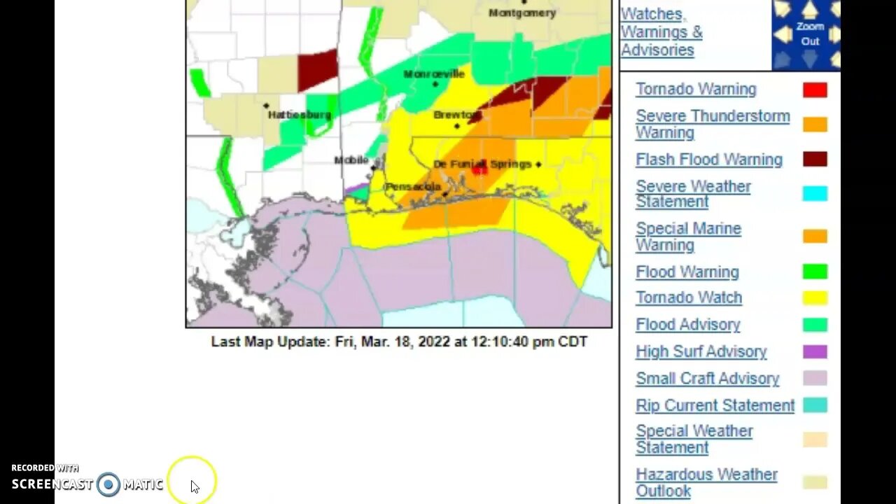 Tornado On The Ground Florida Panhandle March 18th 2022!