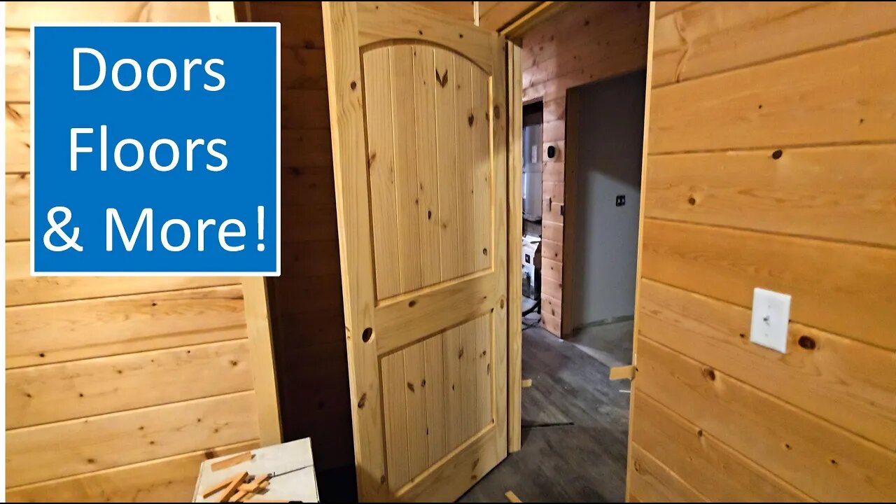 Southern Illinois VRBO rustic cabin build update -Doors, Floors and more!