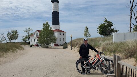 E-Biking at Ludington State Park