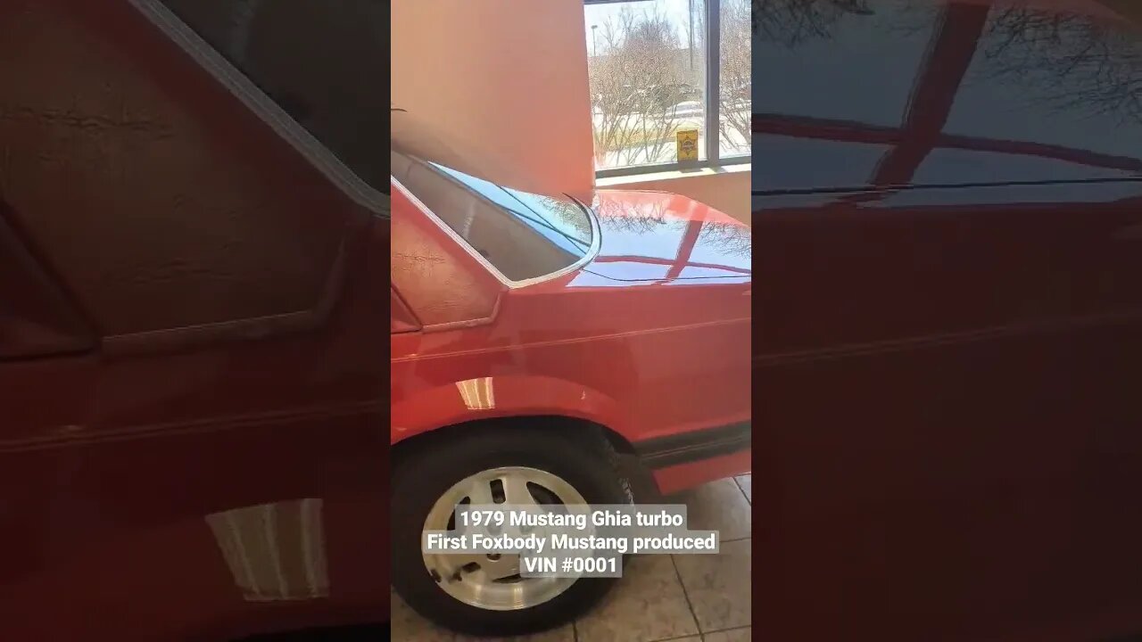 First Foxbody Mustang produced. 1979 Ghia turbo, leather interior.