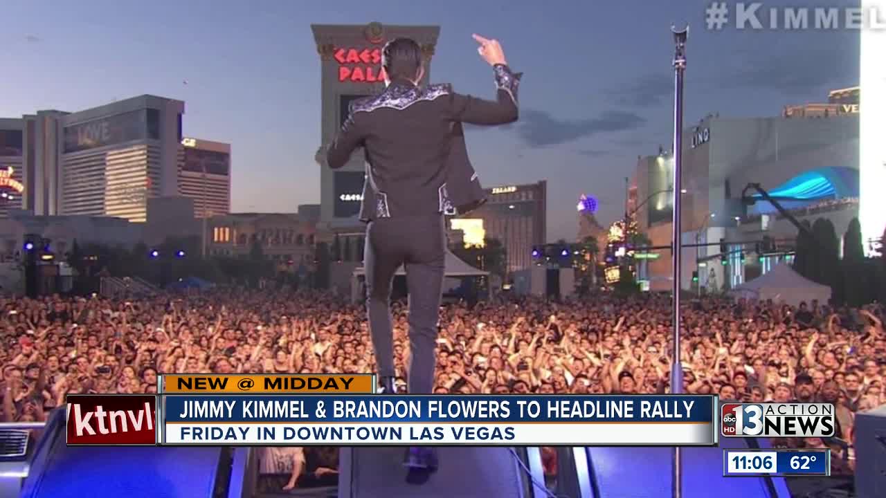 Jimmy Kimmel, Brandon Flowers to headline Las Vegas rally Friday for Rosen