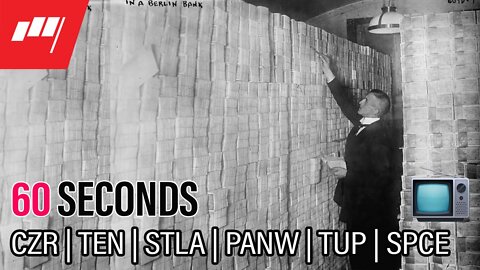 ⏱️60 Seconds $CZR $TEN $STLA $PANW $TUP $SPCE see you on @3at3_UOA and @MarketRebels 🏴‍☠️ 🕛on TV 📺