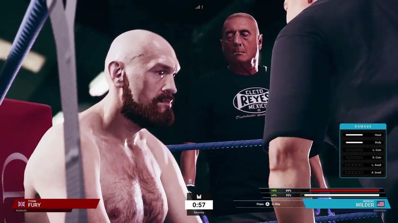 Undisputed Boxing Online Ranked Gameplay Deontay Wilder vs Tyson Fury 4 (Chasing Platinum 3)