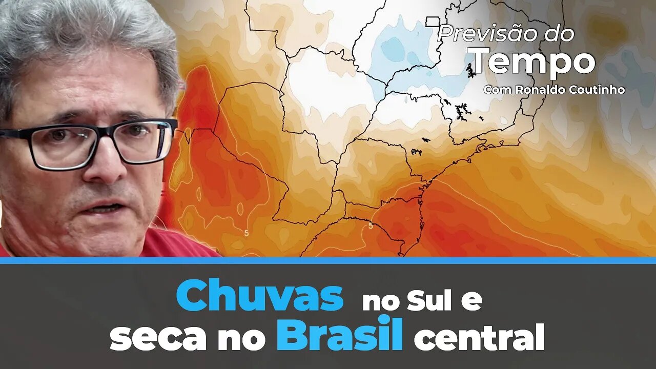Chuvas pontuais no Sul e tempo extremamente seco no Brasil central. Vem nova onda de frio por ai?