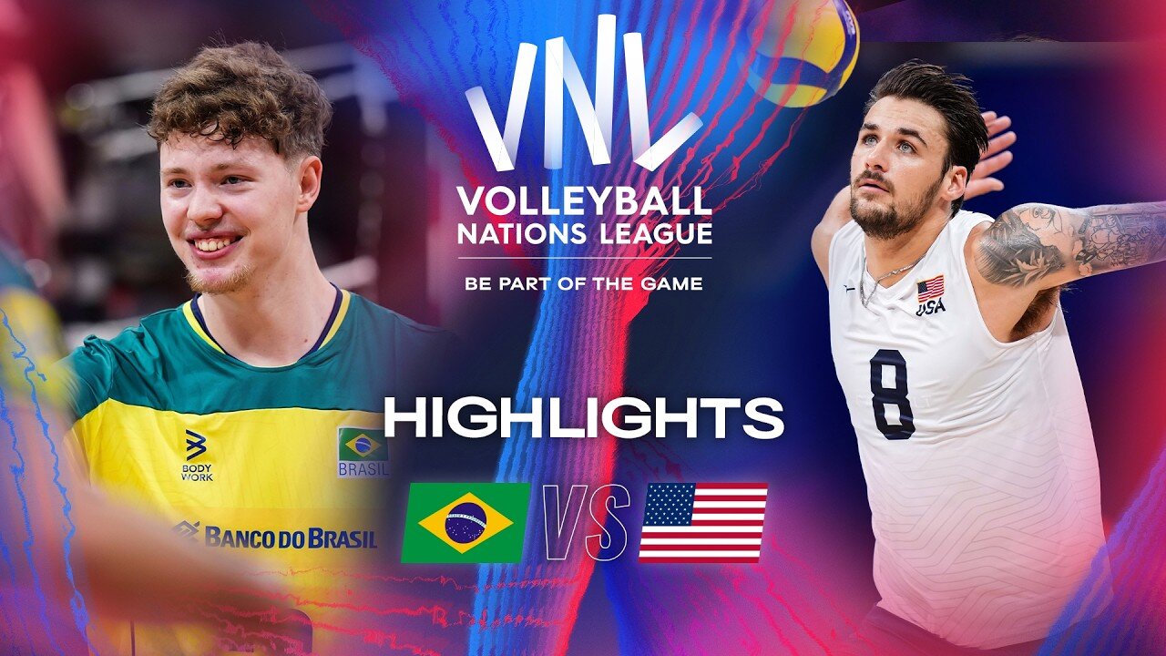 🔴 Men's VNL 2024 | Highlights | Week 3 | 🇧🇷 BRA vs. 🇺🇸 USA