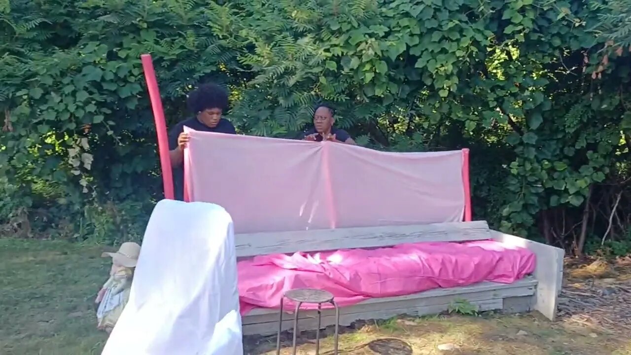 setting up for Nishails"s graduation party