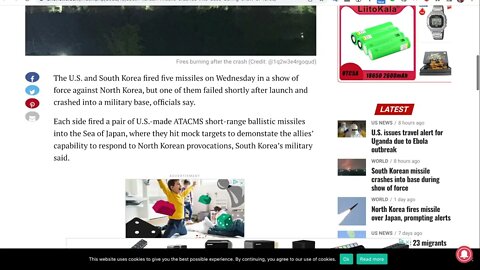 韓國導彈在展示武力時墜入基地