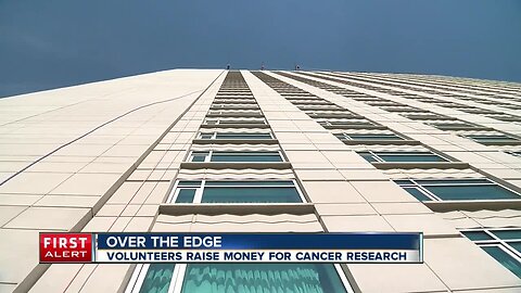 Over the edge: Volunteers raise money for cancer research