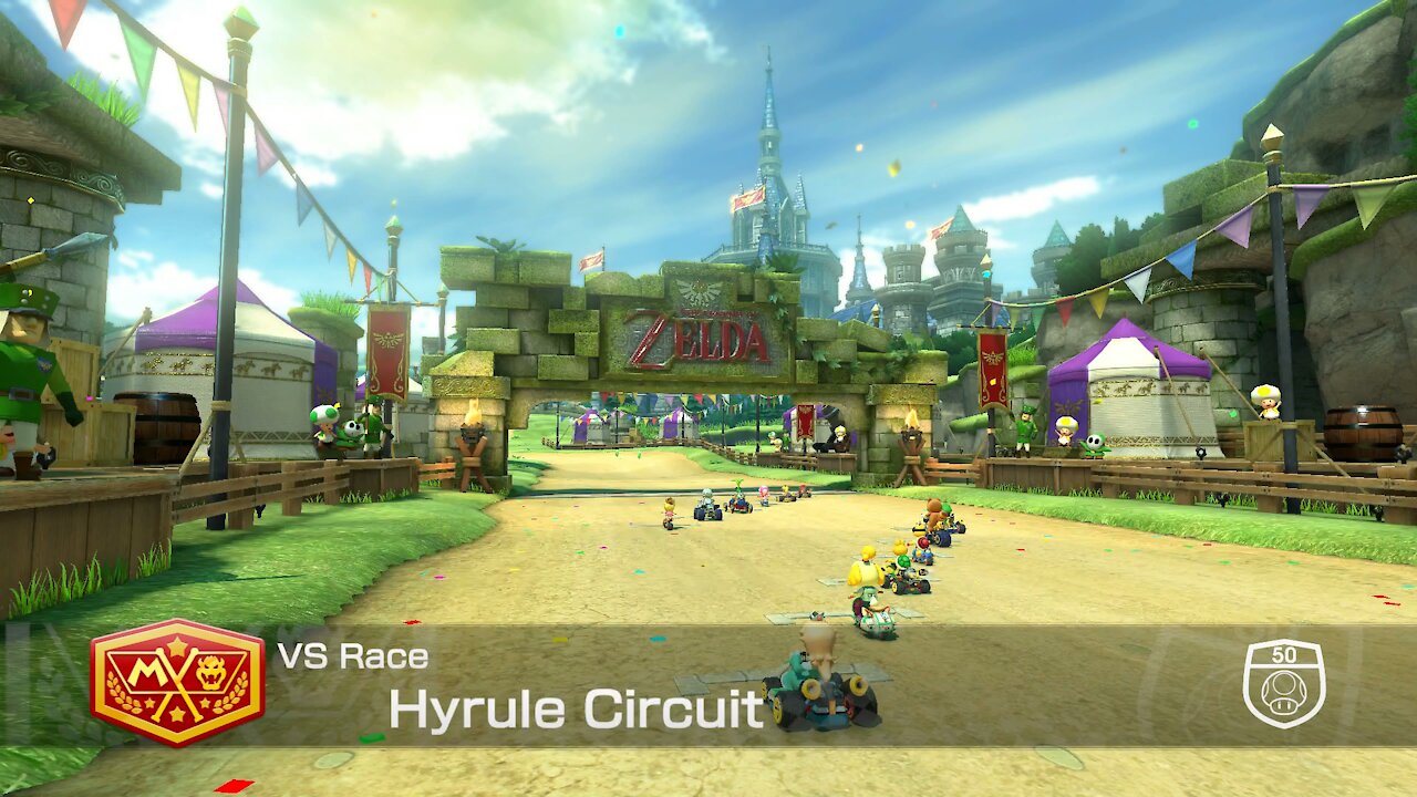 Mario Kart 8 Deluxe - 50cc (Hard CPU) - Hyrule Circuit