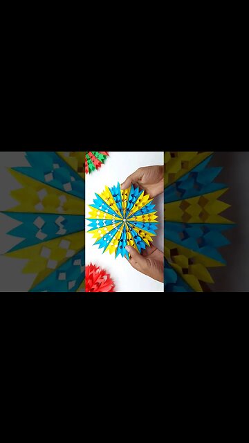 3D Paper Snowflake Making / Paper Cutting Snowflake For Home Decorations #shorts #papercraft