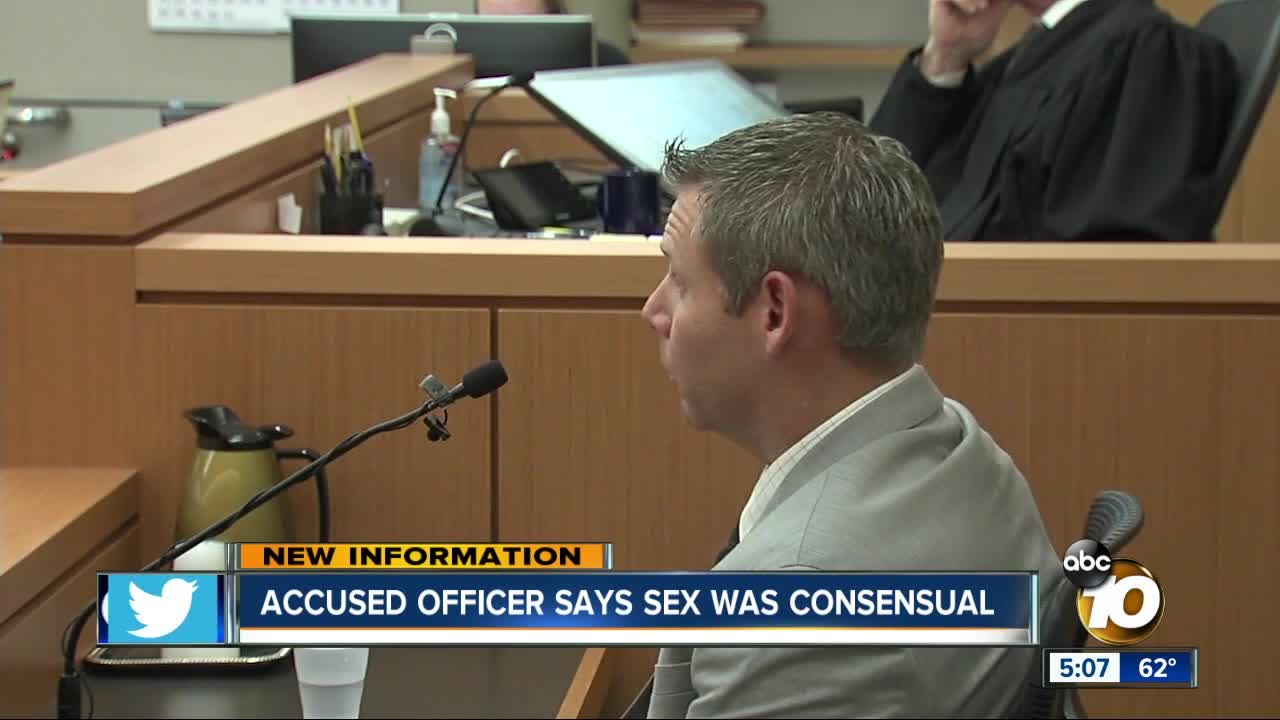 Officer accused of rape says sex was consensual