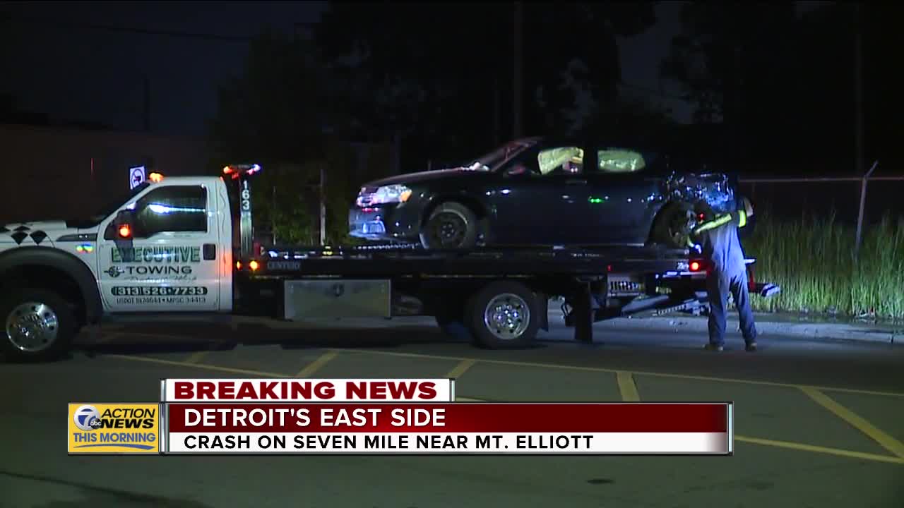 Crash on 7 Mile near Mt. Elliott