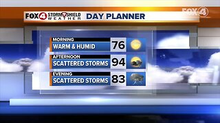 Typical wet season pattern for SWFL