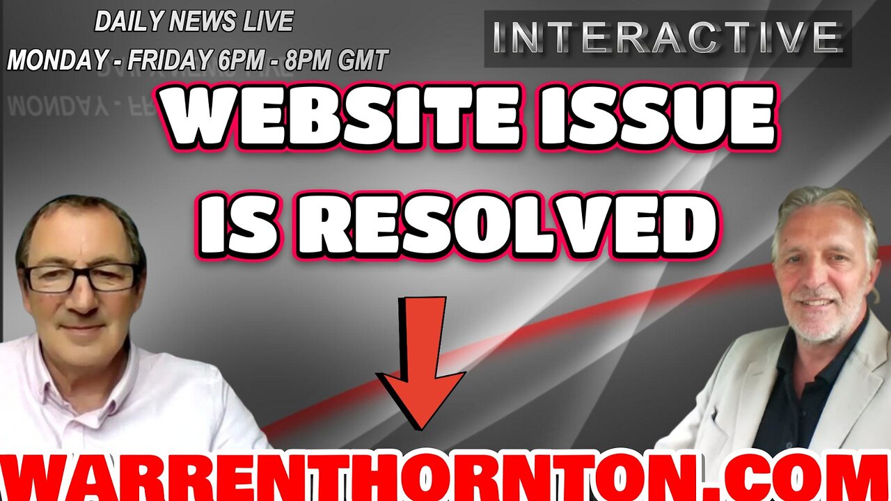 WEBSITE ISSUE IS RESOLVED WWW.WARRENTHORNTON.COM COME ALONG & JOIN US!